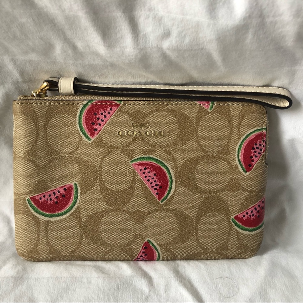 Coach Corner Zip Wristlet